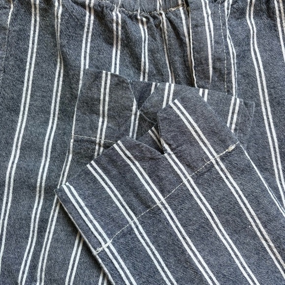 Brandy Melville John Galt Blue White Striped Cotton Pants One Size - Picture 5 of 8
